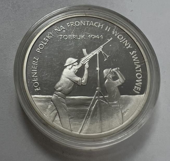 100000zł 1991r ŻOŁNIERZ POLSKI Tobruk 1941 st. L