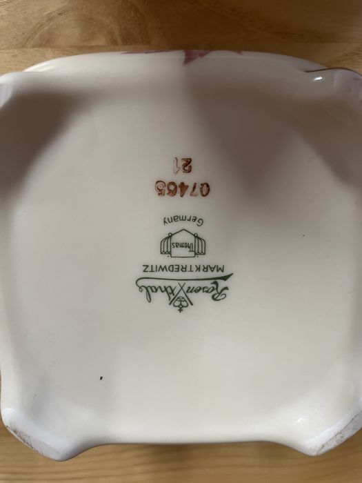 Szkatułka Rosenthal porcelana liście kwiaty A432