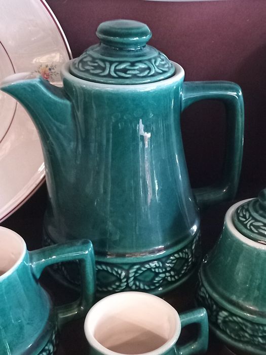 Serviço de café em cerâmica das Caldas da Rainha