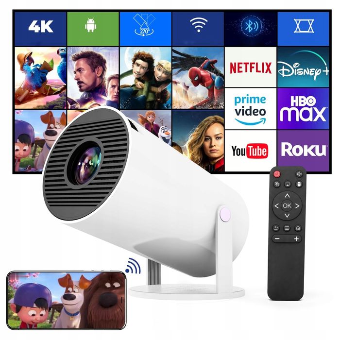 Projektor WiFi Bluetooth Nowy