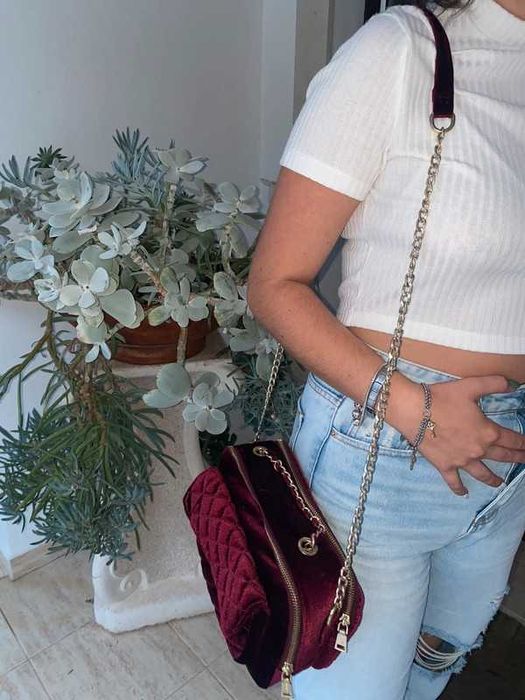 Mala bordo aveludada da Pull & Bear64584893965571121