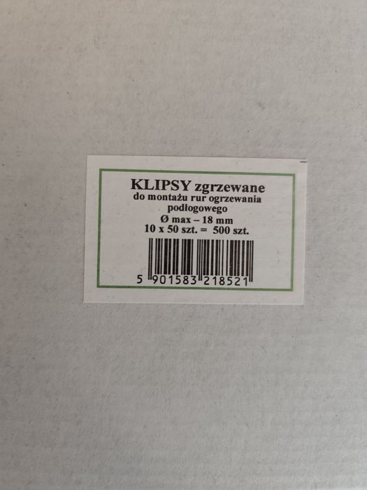 Klipsy do ogrzewania podłogowego