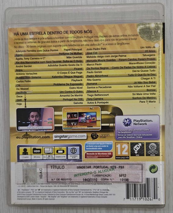 Jogo Singstar PS3 + microfones