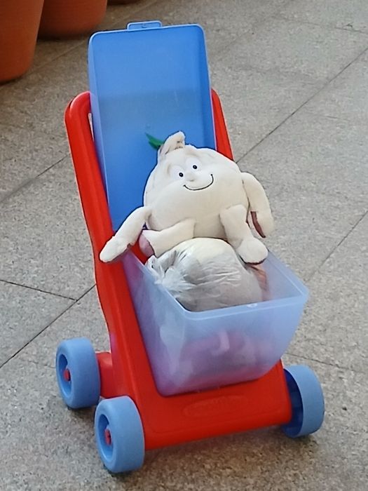 Vendo CARRINHO de supermercado infantil forte com alguns acessórios