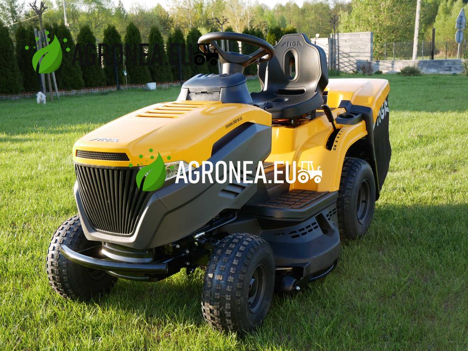 STIGA 398W traktor kosiarka nowy,  gwarancja 36m  dostawa do domu, po przeglądzie PDI ,  2 cylindry V2  kosz HIT, raty 0% nie cedrus sthil dla Ciebie