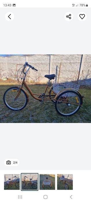 Rower inwalidzki-przezutki, oświetlenie, gwarancja