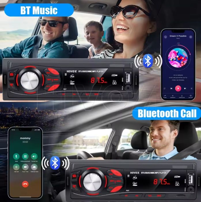 Auto Radio com Bluetooth HIVOZ (Artigo Novo)