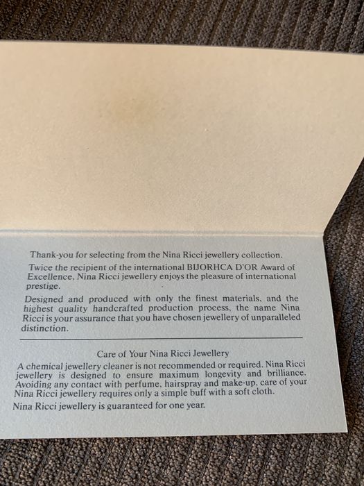 Colar com brincos - Nina Ricci