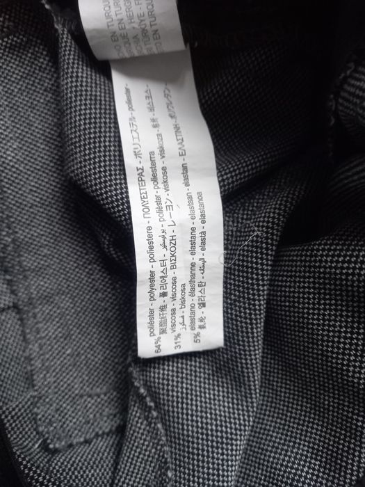 Przepiękne spodnie rurkii Zara Basic roz XS 34 lampasy szare