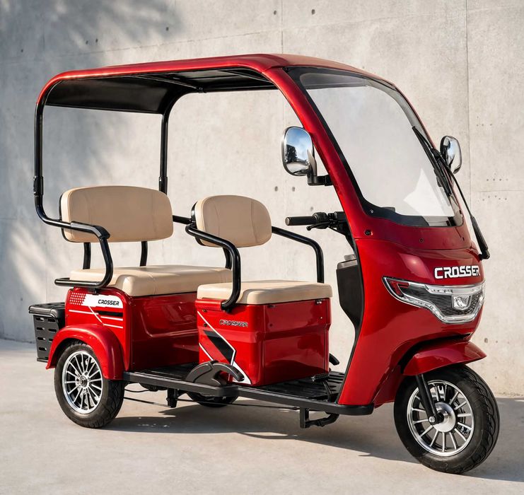 электроскутер Електротрайк CROSSER TR-7 1000W-72V-24Ah GraFen-АКБ шини 10"(2026)