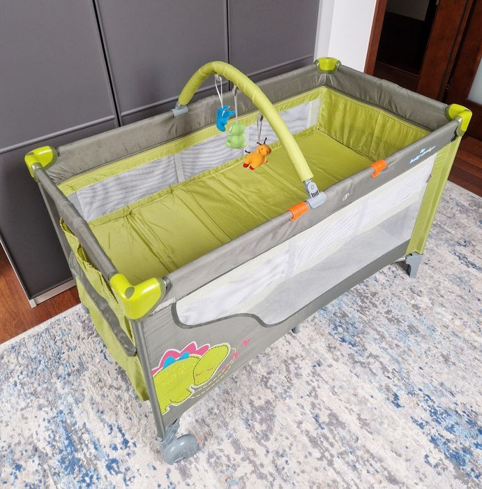 Łóżeczko turystyczne Baby Design 120x60 dwa poziomy stan bdb