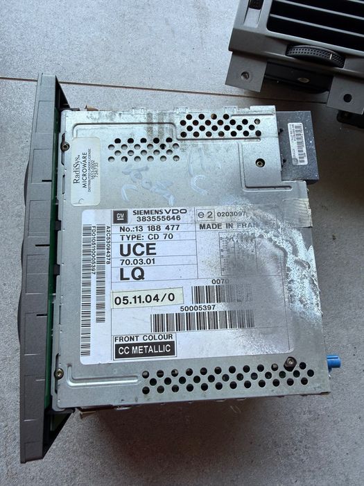 Radio cd70 opel vectra c