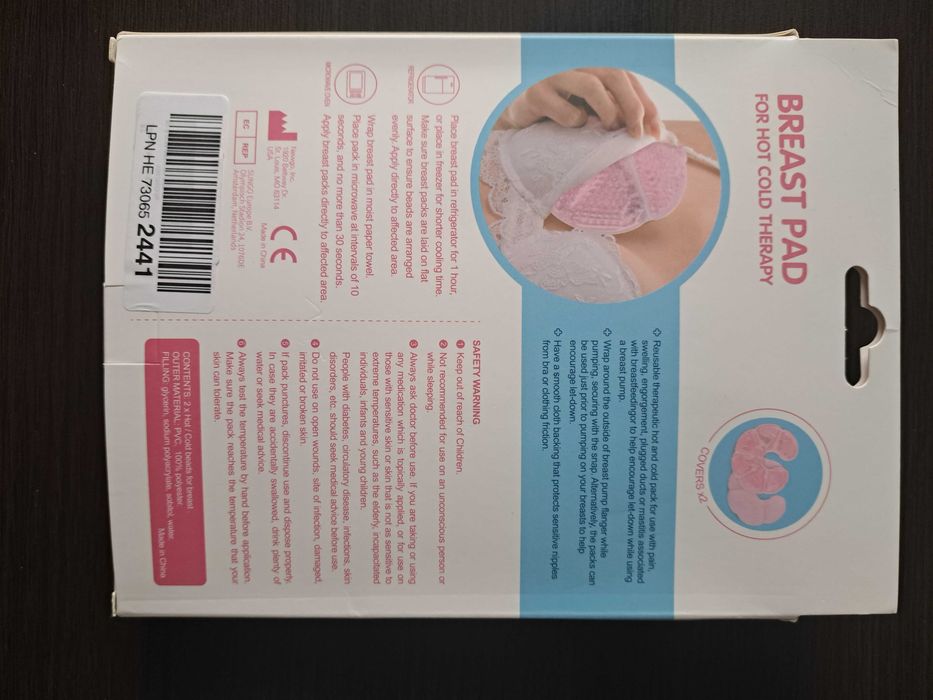 Kompres Wkładka żelowa na piersi laktacja