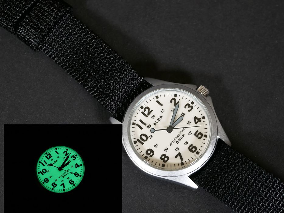 Seiko ALBA AQPK401 Ø35.5мм/ Люм на весь циферблат