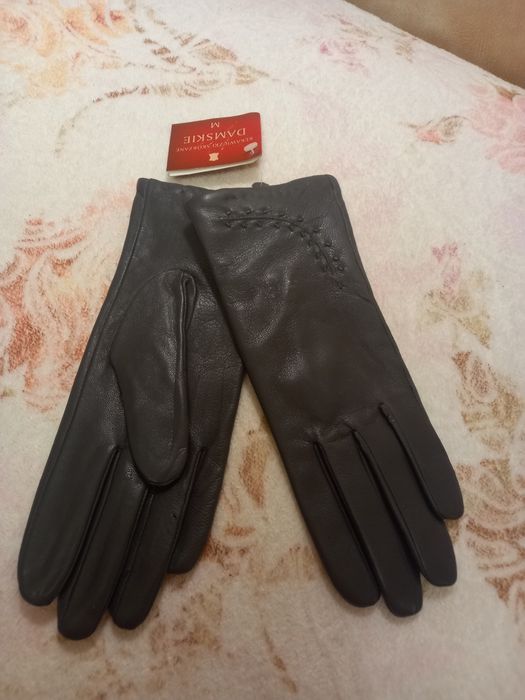 Перчатки кожаные М