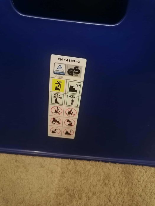 Banquinho antiderrapante - 1 degrau - Azul - Manutan (Novo)