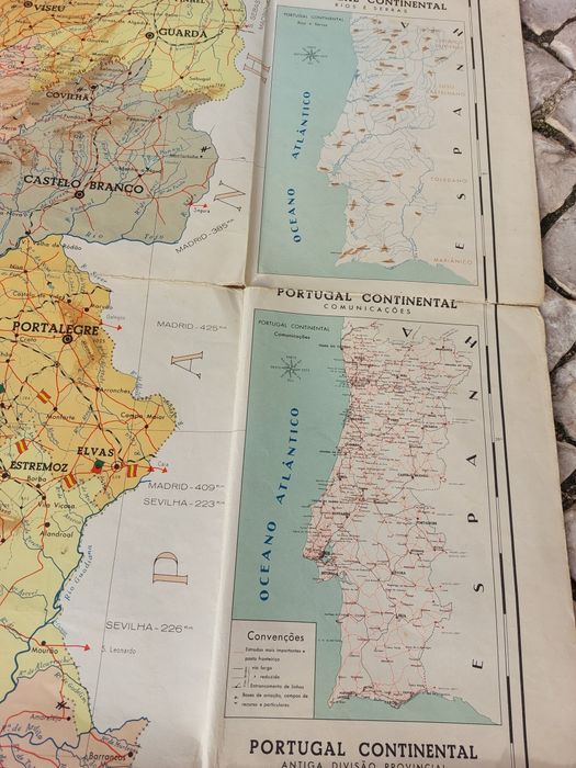 Mapa de Portugal, de 1965 de Manuel Pinto de Sousa  

A carta de
