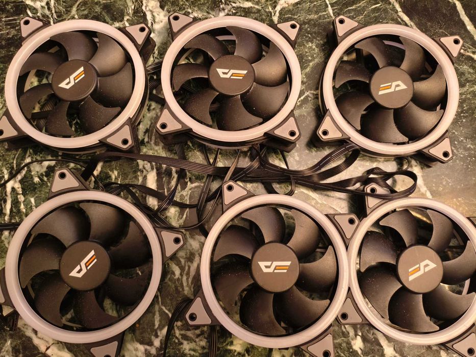 wentylatory do komputera ARGB 6x120 zestaw z kontrolerem
