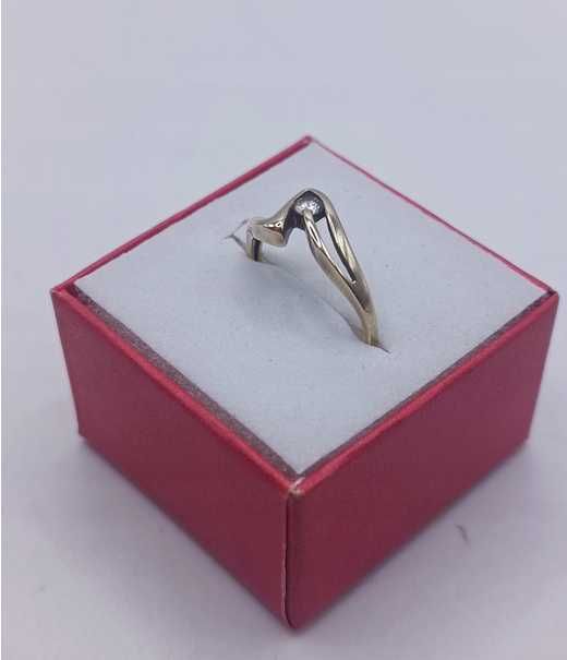 Złoty Pierścionek Z Kamieniem Zawijany R.13  Złoto PR333 8K 443/05/25s