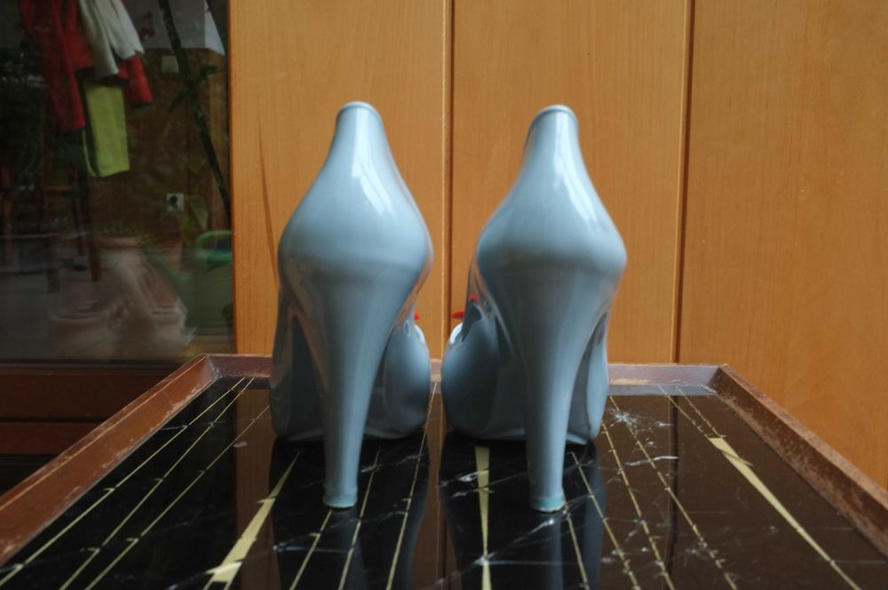 szpilki czółenka na wysokim obcasie Mel by Melissa Hearts błękitne