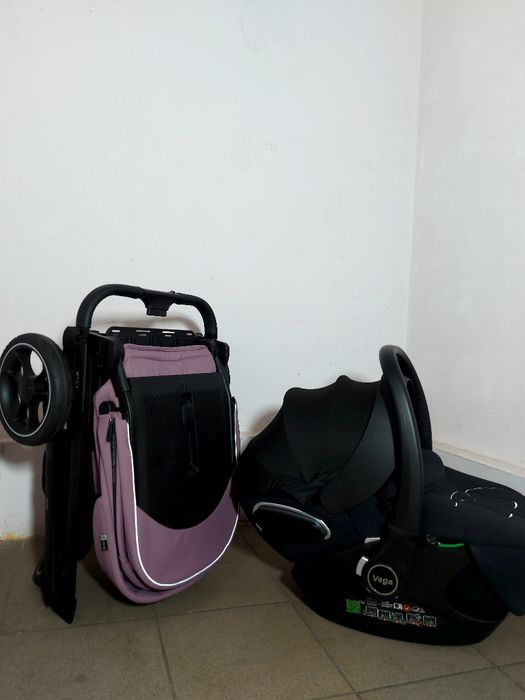 Коляска реверсна CARRELLO ALFA +автокрісло автолюлька Carrello Vega