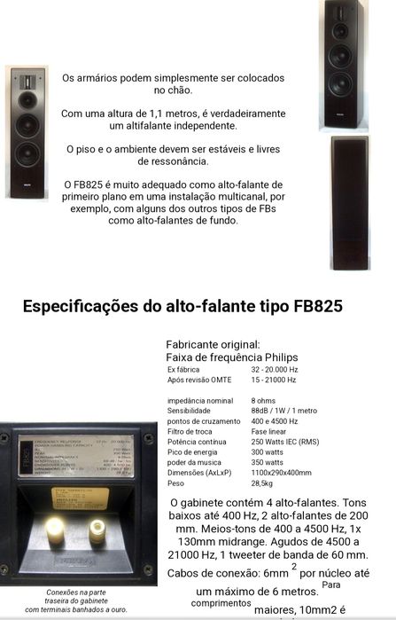 Coluna Philips e altifalante