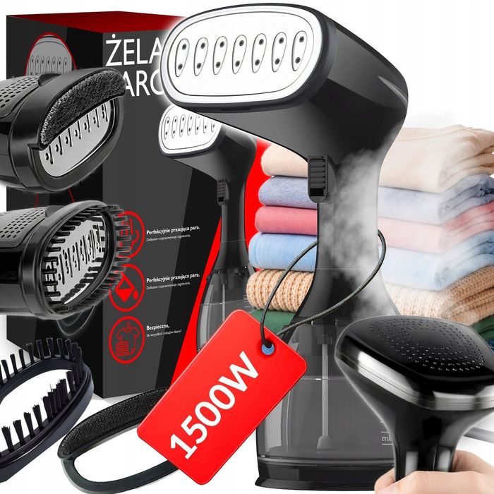 PAROWNICA ręczna do ubrań 1500W 7w1 zestaw