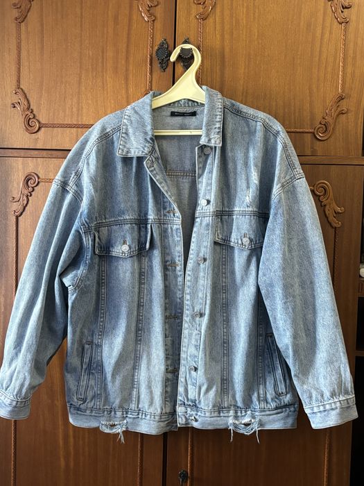 Джинсова куртка великого розміру