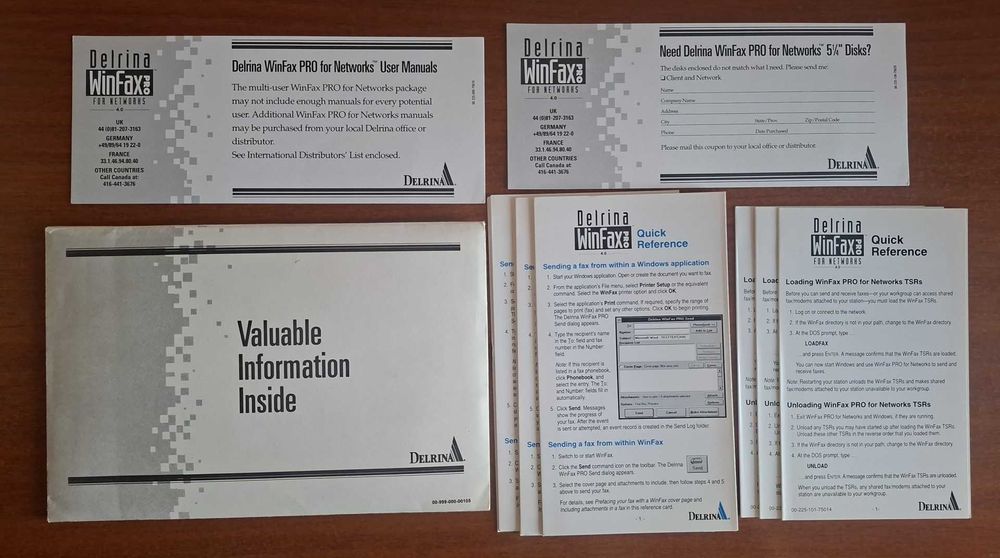 Delrina WinFax Pro 4.0 for Networks