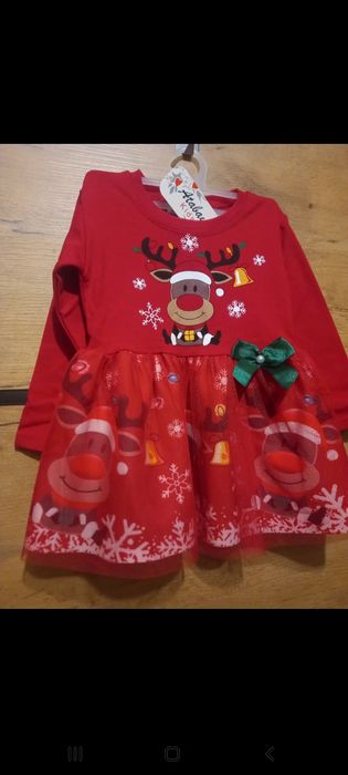 Świąteczna Sukienka dla dziewczynki różne rozmiary