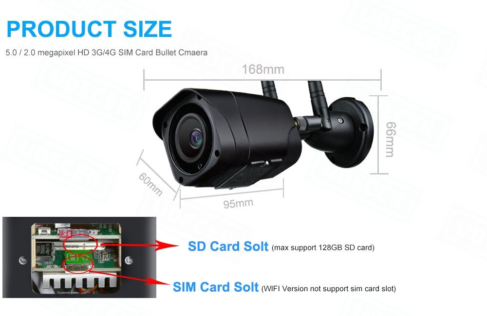 Wifi камера відеоспостереження 5мегапікселів