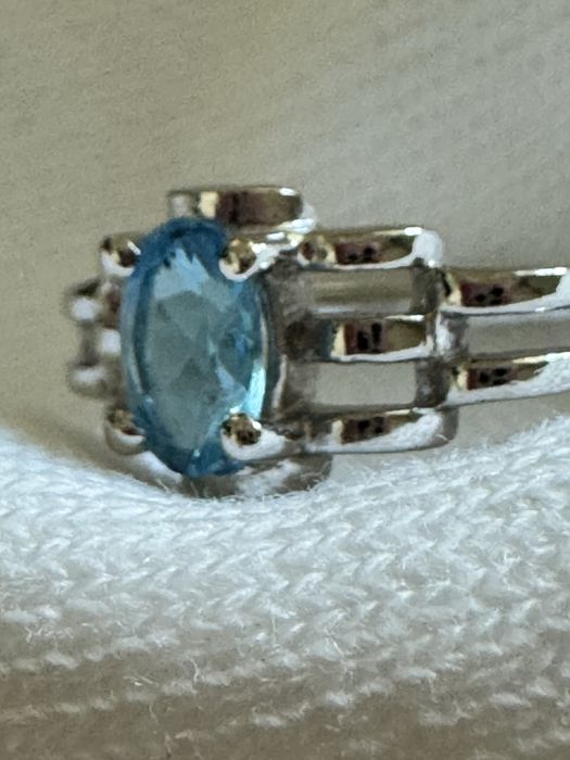 Pierścionek Blue Topaz Jaipur Indie