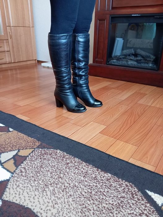 Сапоги женские кожаные(Турция)