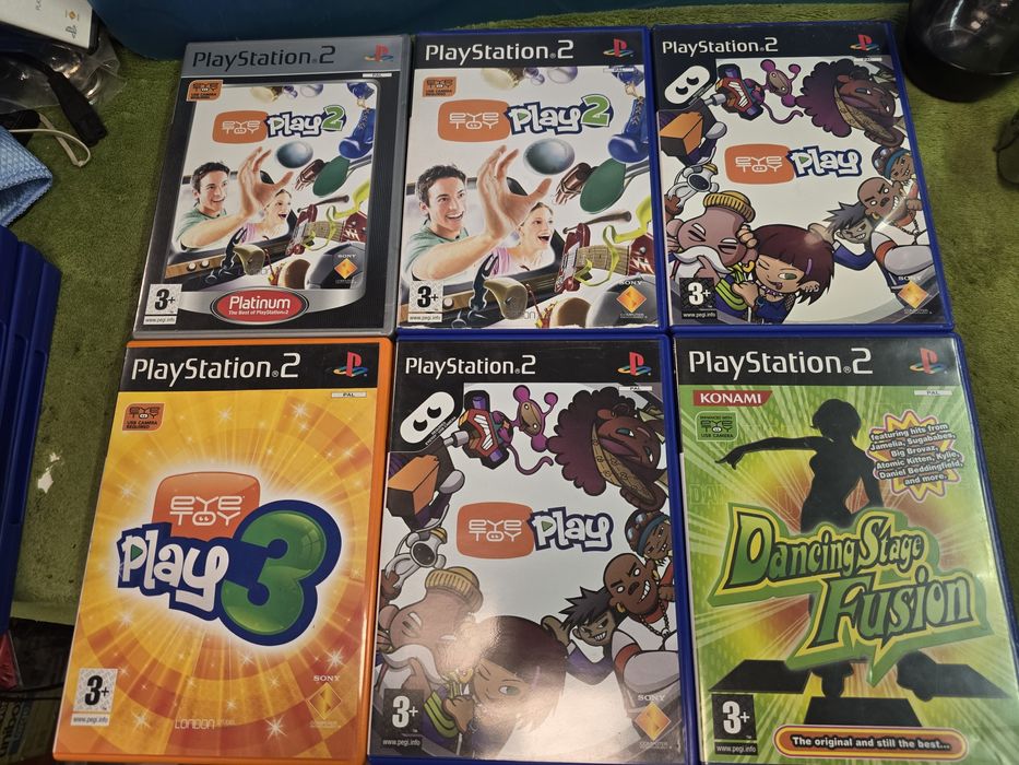 6 gier na konsolę PS2 vintage.