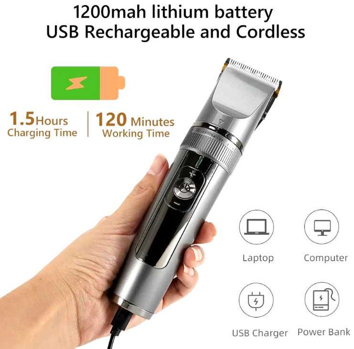 Професійна машинка для стрижки на аккумуляторі Захищена IPX7