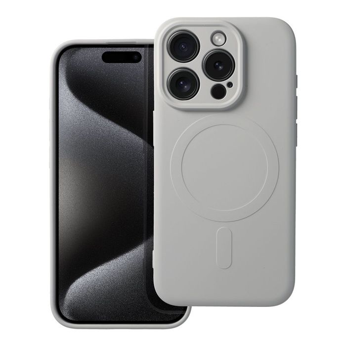 Futerał Silicone Mag Cover Magsafe Do Iphone 15 Pro Tytanowy