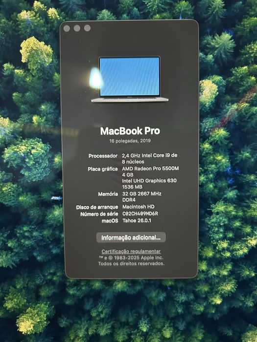 MacBook pro 16 in (2019) i9