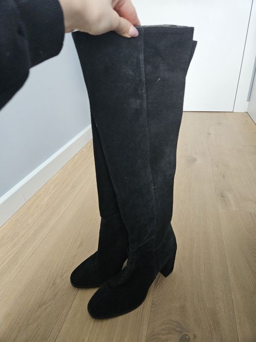 Zamszowe kozaki zara 39