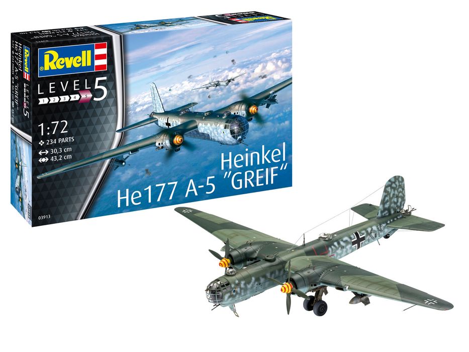 Model do sklejania SAMOLOT 1/72 Revell 03913 HEINKEL HE177 A-5 GREIF