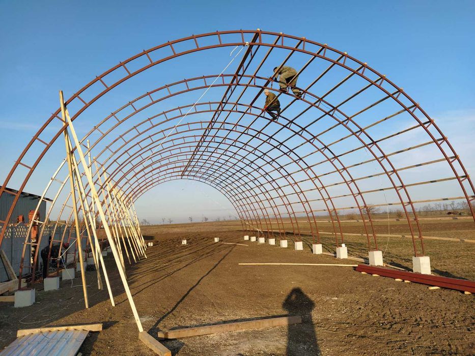Строительство Ангаров под ключ от 300 грн Арки .Склад для зерна