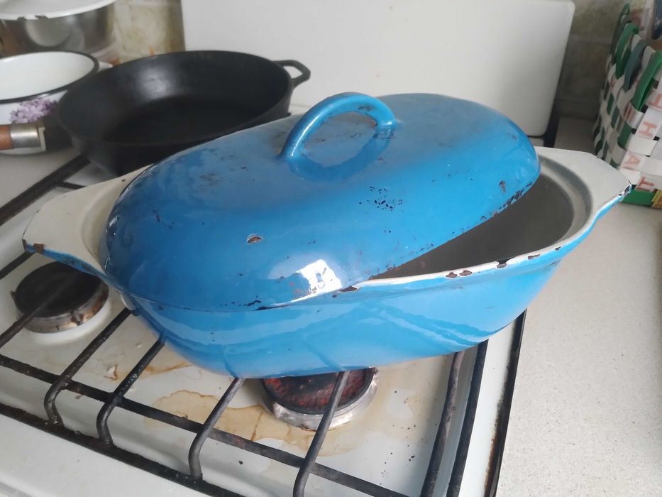 Утятница эмалированная чугунная
