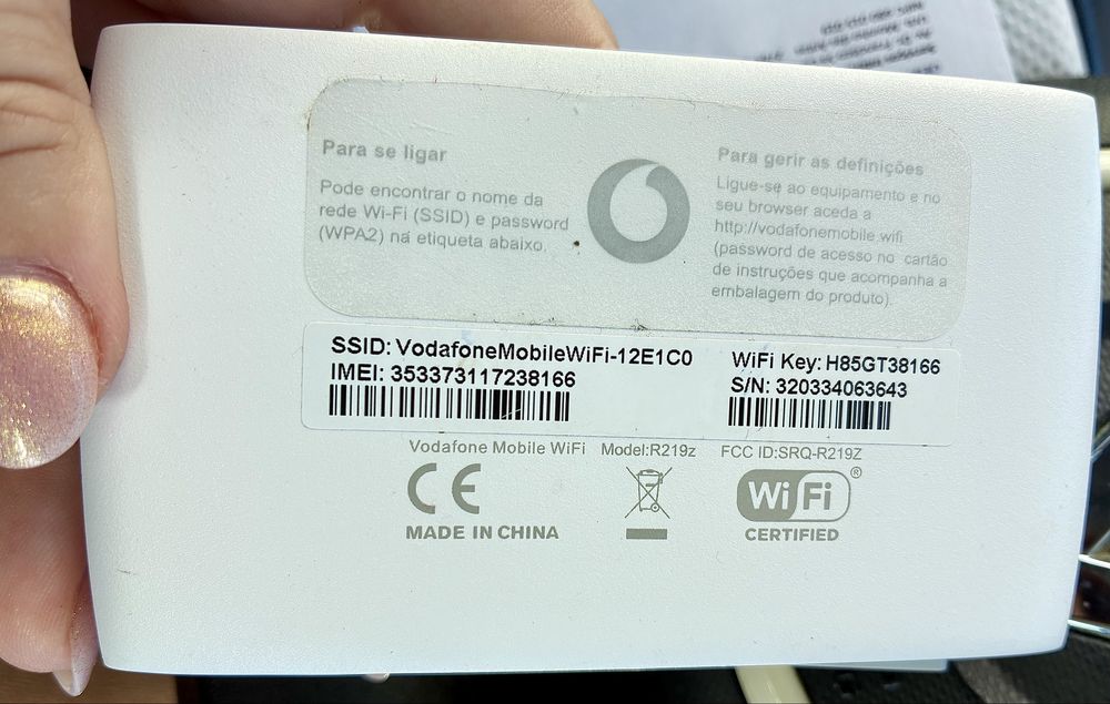 Router wifi movel vodafone