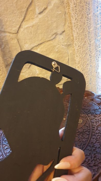 Nowa drewniana czarna złota dekoracja obraz boho Hampton hit wyprzedaż