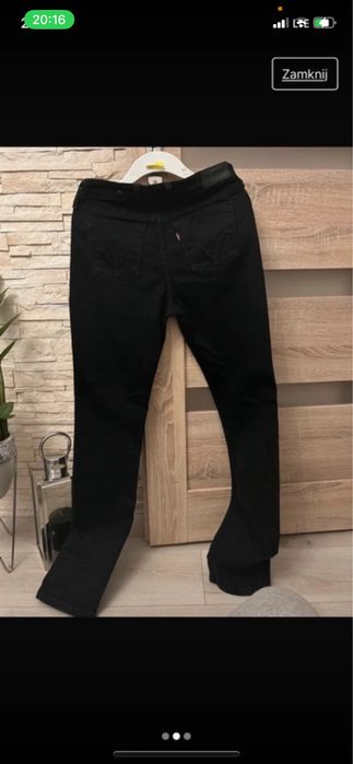 Spodnie czarne dzinsy Levis 50zl