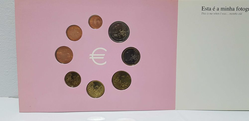 Série de moedas de Euro Anual 2005 "Bebé" Flor do cunho