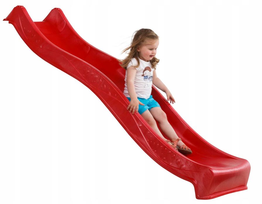 Ślizg "fala" - czerwony - wysokość 150cm - długość 300cm