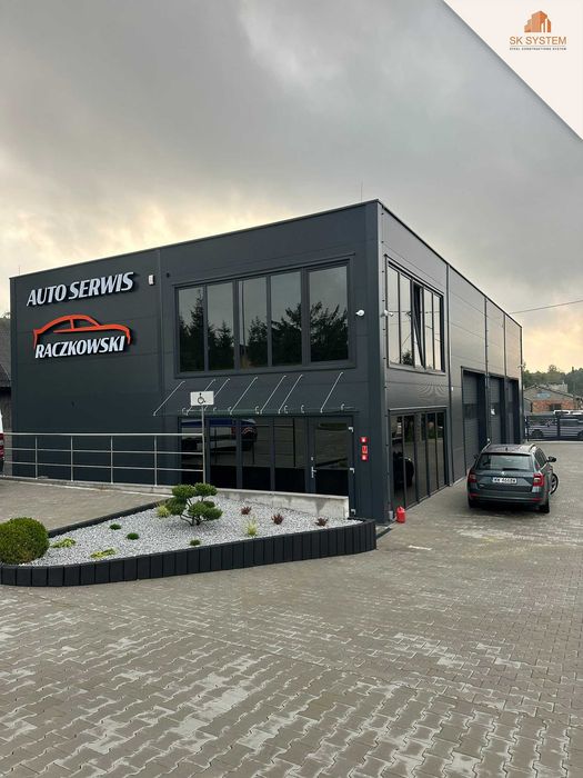 Hala 300 m2 stalowa magazyn warsztat płyta konstrukcja SK SYSTEM