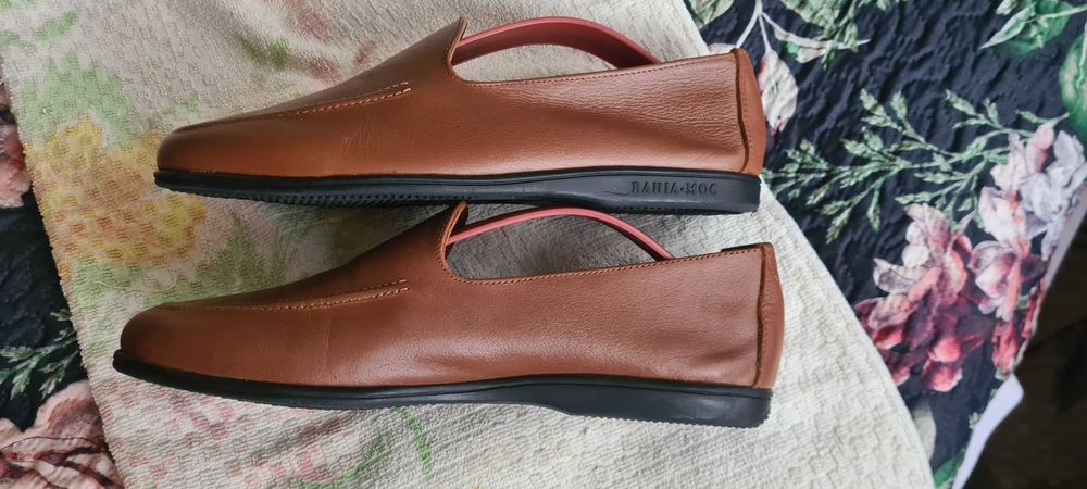 Mokasyny skórzane brązowe 41 26,5cm NOWE?