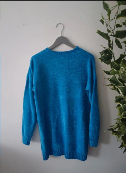 Sweterek sweter pleciony warkocz elegancki efektowny ściągacze