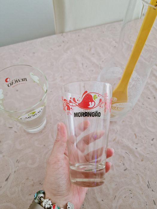 Conjunto de 8 Copos e Jarra Licor Beirão